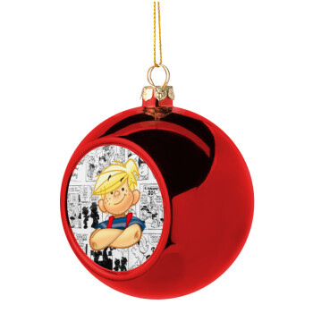 Dennis the Menace, Χριστουγεννιάτικη μπάλα δένδρου Κόκκινη 8cm