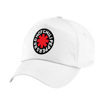 Red Hot Chili Peppers, Children's Baseball Cap, 100% Cotton Twill, White (COTTON, CHILDREN'S, UNISEX, ONE SIZE)