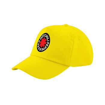 Red Hot Chili Peppers, Child's Baseball Cap, 100% Cotton Twill, Yellow (COTTON, CHILD, UNISEX, ONE SIZE)