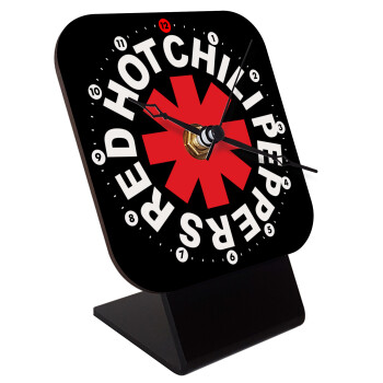 Red Hot Chili Peppers, Quartz Wooden table clock with hands (10cm)