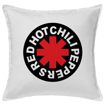 Red Hot Chili Peppers, Sofa cushion White 50x50cm includes filling