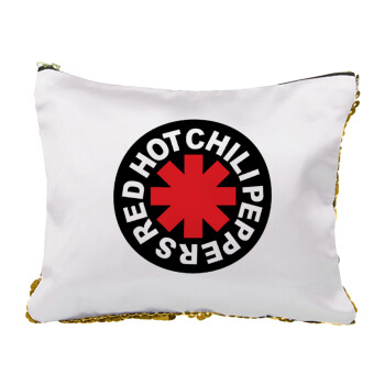 Red Hot Chili Peppers, Sequin Gold Pouch Cosmetic Bag