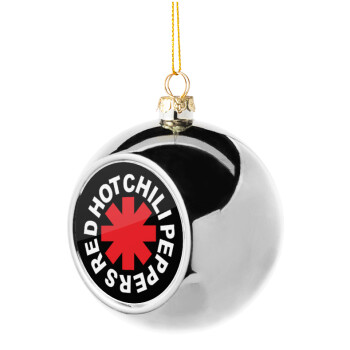 Red Hot Chili Peppers, Silver 8cm Christmas tree ball ornament