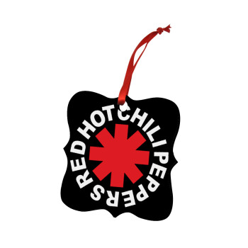 Red Hot Chili Peppers, Christmas ornament polygon wooden 7.5cm