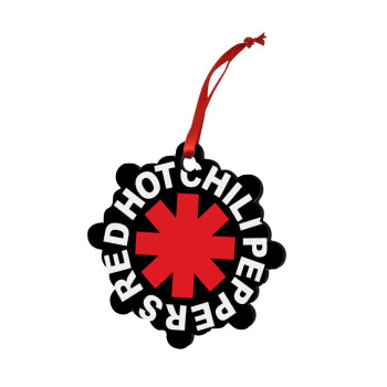 Red Hot Chili Peppers, Christmas ornament snowflake wooden 7.5cm