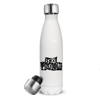 Sex Pistols, Metal mug thermos White (Stainless steel), double wall, 500ml