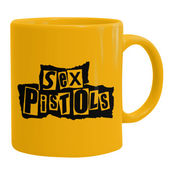 Sex Pistols, Ceramic coffee mug yellow, 330ml (1pcs)