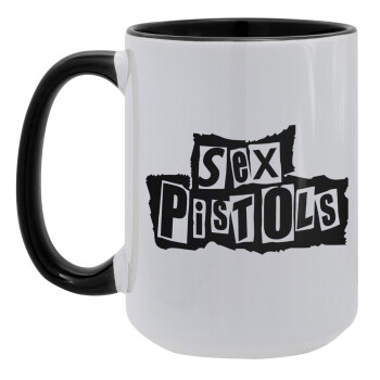 Sex Pistols, Κούπα Mega 15oz, κεραμική Μαύρη, 450ml