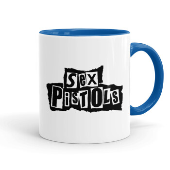 Sex Pistols, Κούπα χρωματιστή μπλε, κεραμική, 330ml