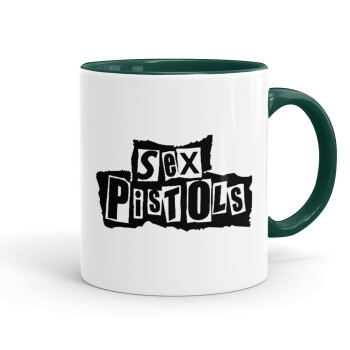Sex Pistols, Κούπα χρωματιστή πράσινη, κεραμική, 330ml