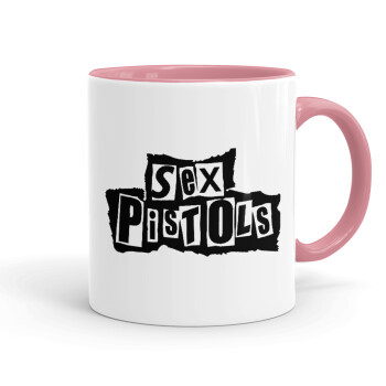 Sex Pistols, Κούπα χρωματιστή ροζ, κεραμική, 330ml