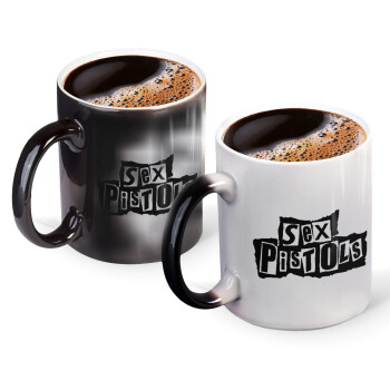 Sex Pistols, Color changing magic Mug, ceramic, 330ml when adding hot liquid inside, the black colour desappears (1 pcs)