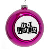 Purple Christmas tree ornament bauble 8cm