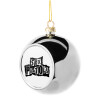 Silver 8cm Christmas tree ball ornament