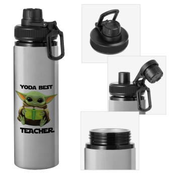 Yoda Best Teacher, Μεταλλικό παγούρι νερού με καπάκι ασφαλείας, αλουμινίου 850ml