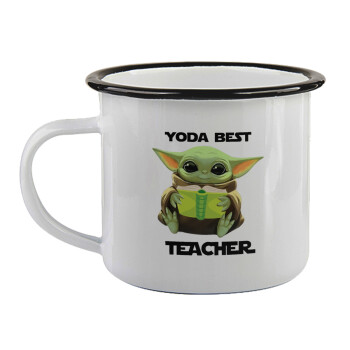 Yoda Best Teacher, Κούπα εμαγιέ με μαύρο χείλος 360ml