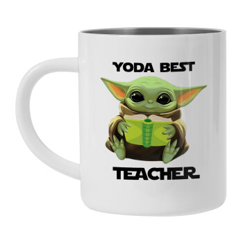 Yoda Best Teacher, Mug Stainless steel double wall 450ml