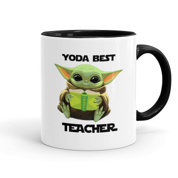 Yoda Best Teacher, Mug colored black, ceramic, 330ml