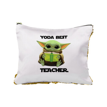 Yoda Best Teacher, Τσαντάκι νεσεσέρ με πούλιες (Sequin) Χρυσό
