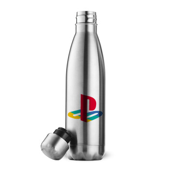 Playstation, Μεταλλικό παγούρι θερμός Inox (Stainless steel), διπλού τοιχώματος, 500ml