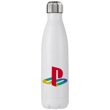 Playstation, Μεταλλικό παγούρι θερμός (Stainless steel), διπλού τοιχώματος, 750ml