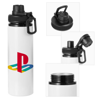 Playstation, Metal water bottle with safety cap, aluminum 850ml