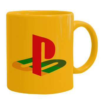 Playstation, Ceramic coffee mug yellow, 330ml