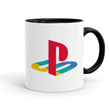 Playstation, Mug colored black, ceramic, 330ml