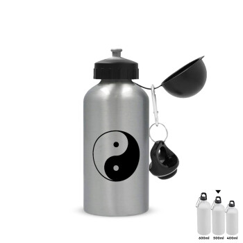 Yin Yang, Metallic water jug, Silver, aluminum 500ml