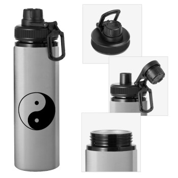 Yin Yang, Metallic water bottle with safety cap, 850ml aluminum