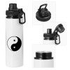 Metal water bottle with safety cap, aluminum 850ml