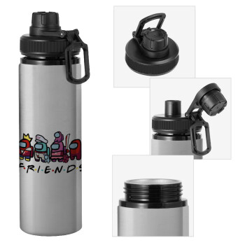 Among US Friends, Metallic water bottle with safety cap, 850ml aluminum