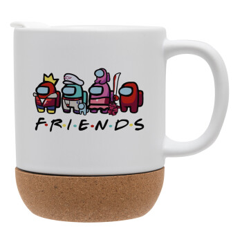 Among US Friends, Ceramic coffee mug Cork (MAT), 330ml (1pcs)