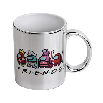 Among US Friends, Mug ceramic, silver mirror, 330ml