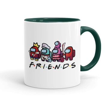 Among US Friends, Mug colored green, ceramic, 330ml