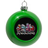 Green Christmas tree ornament bauble 8cm