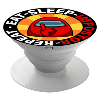 Among US Eat Sleep Repeat Impostor, Phone Holders Stand  White Hand-held Mobile Phone Holder