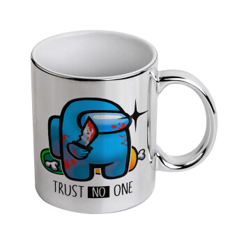 Among Trust no one, Mug ceramic, silver mirror, 330ml