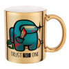 Mug ceramic, gold mirror, 330ml