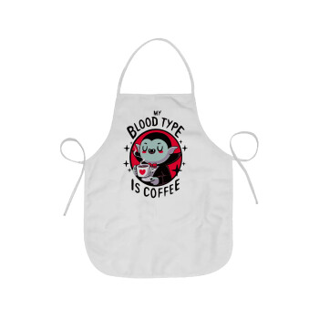 My blood type is coffee, Chef Apron Short Full Length Adult (63x75cm)