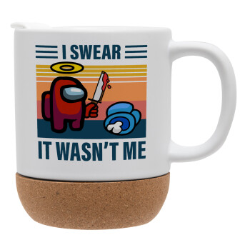 Among us, I swear it wasn't me, Ceramic coffee mug Cork (MAT), 330ml (1pcs)