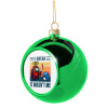 Green Christmas tree ornament ball 8cm