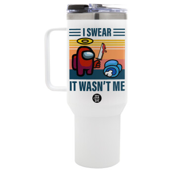 Among us, I swear it wasn't me, Mega Stainless steel Tumbler with lid, double wall 1,2L