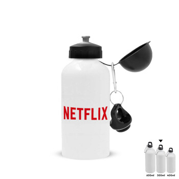 Netflix, Μεταλλικό παγούρι νερού, Λευκό, αλουμινίου 500ml