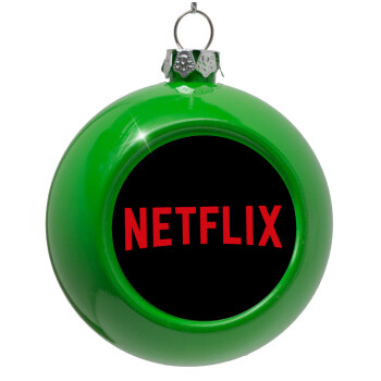 Netflix, Green Christmas tree ornament bauble 8cm