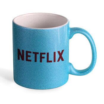 Netflix, Κούπα Σιέλ Glitter που γυαλίζει, κεραμική, 330ml