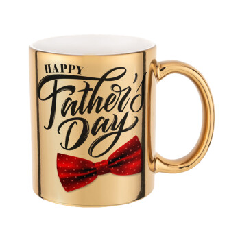 Happy father's Days, Mug ceramic, gold mirror, 330ml