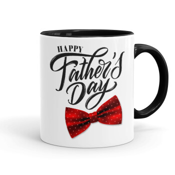 Happy father's Days, Mug colored black, ceramic, 330ml