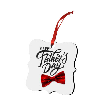 Happy father's Days, Christmas ornament polygon wooden 7.5cm