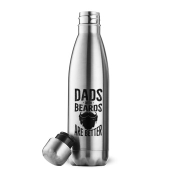 Dad's with beards are better, Inox (Stainless steel) double-walled metal mug, 500ml